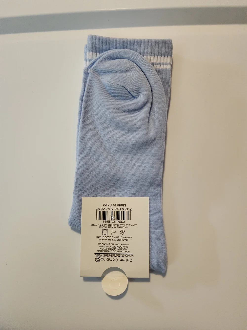 Fashion Yoga Light Blue Athletic Socks